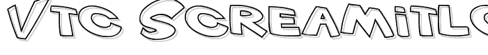 VTC ScreamItLoud Outline font